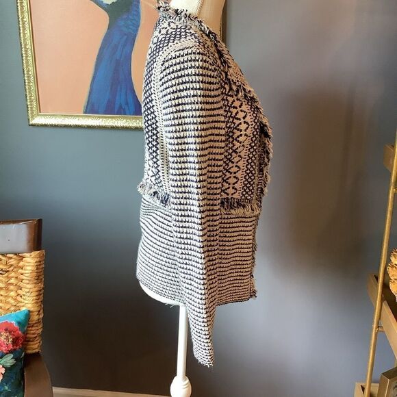 Chicos Cream Woven Sweater Jacket  ❤️‍🔥🌞😎‎ - Picture 3 of 6